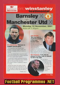 Barnsley v Manchester United 2001 – Eric Winstanley Testimonial