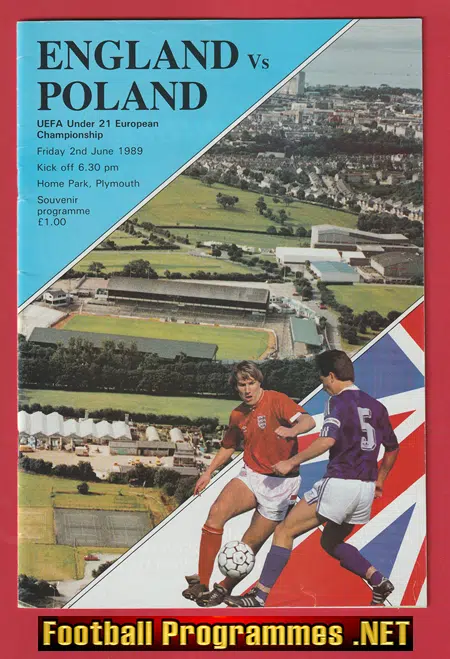 England v Poland 1989 - Multi Autographed SIGNED
