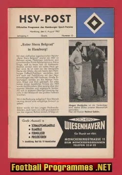 HSV Hamburg v Roter Stern Blegrad 1962 - Germany