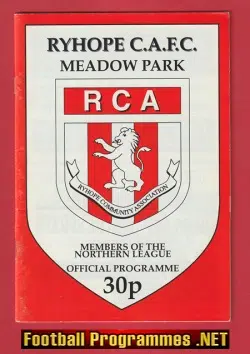 Ryhope v Willington 1992 - Northern Football League