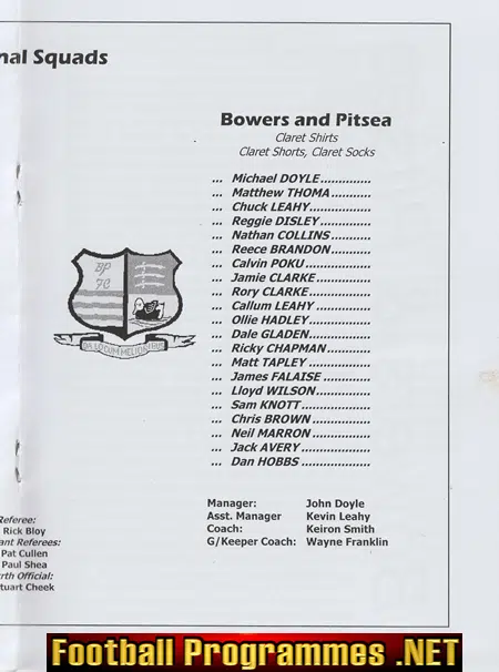 Barkingside v Bowers And Pitsea 2013 - at Grays Athletic
