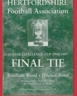 Boreham Wood v Hitchin Town 1997 Hertfordshire Senior Cup Final
