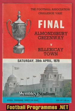 Almondsbury Greenway v Billericay Town 1979 – Vase Cup Final