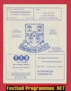 Winchester City v Cowes 1970s