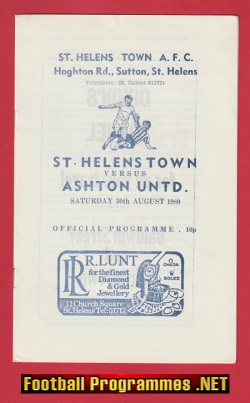 St Helens Town v Ashton United 1980