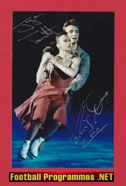 Torvill and Dean Autograph Picture SIGNED Photo 1980s - 1
