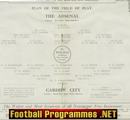 Arsenal v Cardiff City 1927 - FA Cup Final at Wembley