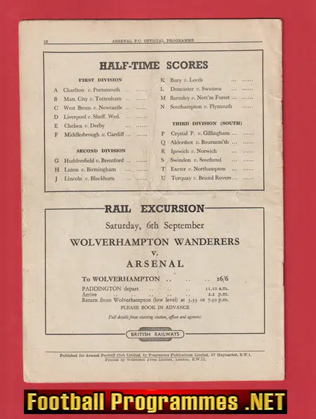 Arsenal v Manchester United 1952 - 1950's v Man Utd 50's