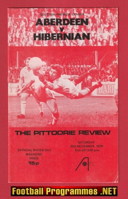 Aberdeen v Hibernian Hibs 1978 – Alex Ferguson First Season