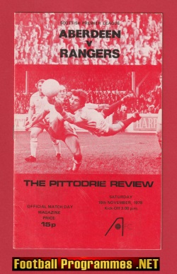 Aberdeen v Glasgow Rangers 1978 – Sir Alex Ferguson First Season