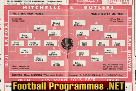 Nottingham Forest v Manchester United 1963