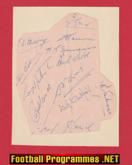 Barnsley Football Club Multi Autographed SIGNED Sheet 1951 1952