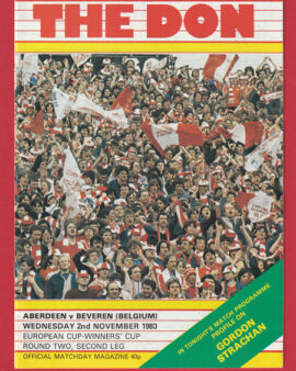 Aberdeen v Beveren 1983 – ECWC – Sir Alex Ferguson was Manager