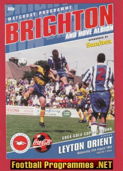 Brighton Hove Albion v Leyon Orient 1997 First Match Gillingham