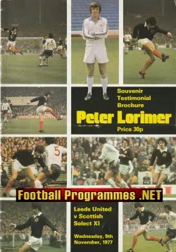 Peter Lorimer Testimonial Benefit Game Leeds United 1977