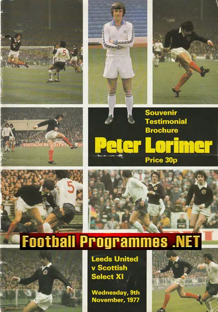 Peter Lorimer Testimonial Benefit Game Leeds United 1977
