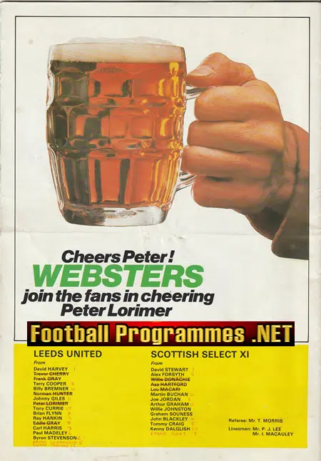 Peter Lorimer Testimonial Benefit Game Leeds United 1977