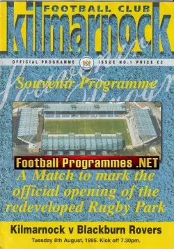 Kilmarnock v Blackburn Rovers 1995 – Official reopening Rugby Pk