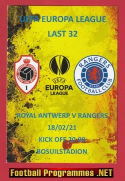 Royal Antwerp v Glasgow Rangers 2021 - Europa League Belgium