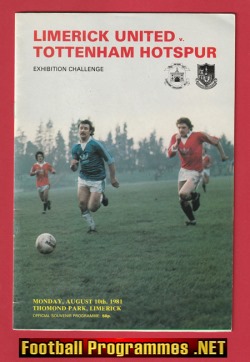 Limerick United v Tottenham 1981 – Friendly Game Ireland