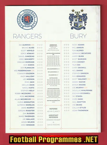 Glasgow Rangers v Bury 2018 - Friendly Match Scotland