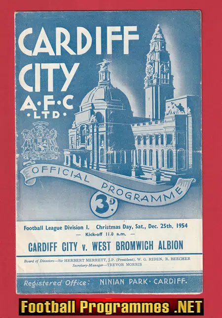 Cardiff City v WBA 1954