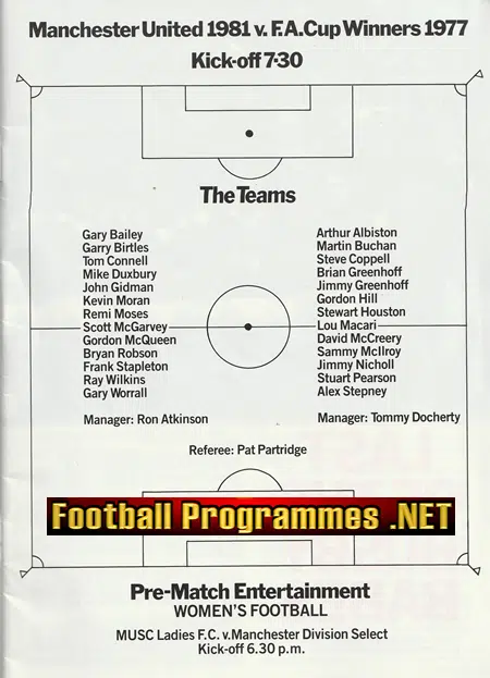 Sammy McIlroy Testimonial Benefit Match SIGNED + Pics 1981