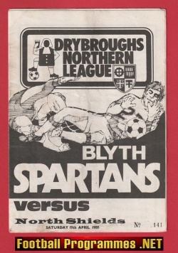 Blyth Spartans v North Shields 1980 – Multi Autographed SIGNED