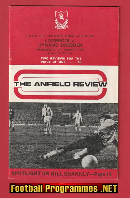 Liverpool v Dynamo Dresden 1973 – UEFA Cup QF