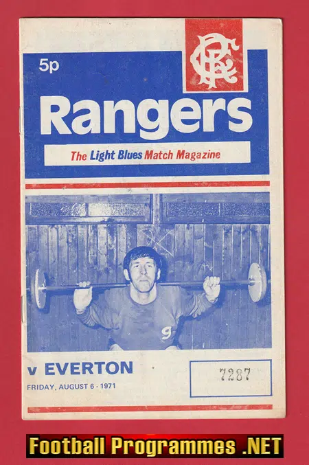Glasgow Rangers v Everton 1971 – Friendly Match Scotland