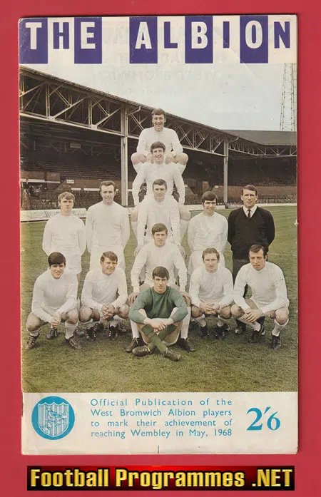 West Bromwich Albion WBA – Multi Autographed SIGNED 1968