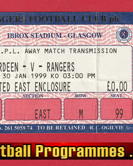 Aberdeen v Glasgow Rangers 1999 – Beam Back Ticket Ibrox