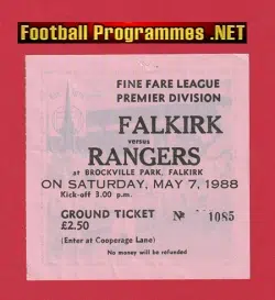 Falkirk v Glasgow Rangers 1988