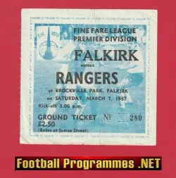 Falkirk v Glasgow Rangers 1987