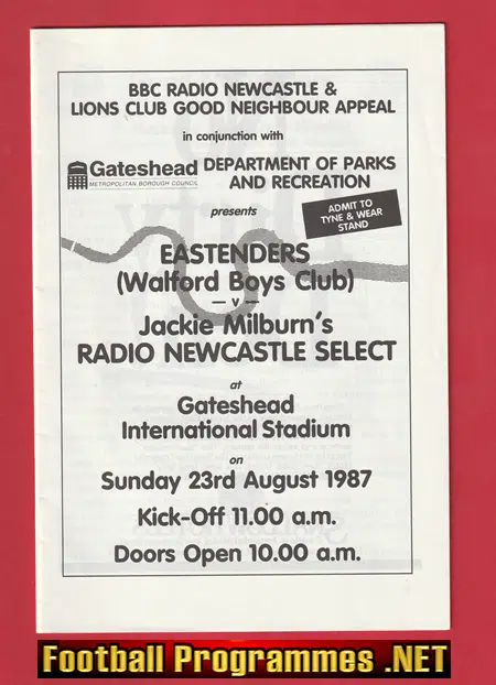 Eastenders v Jackie Milburn Radio Newcastle Select 1987