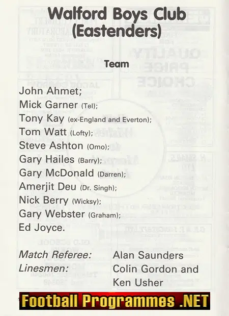 Eastenders v Jackie Milburn Radio Newcastle Select 1987