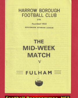 Harrow Borough v Fulham 1983 – Friendly Match