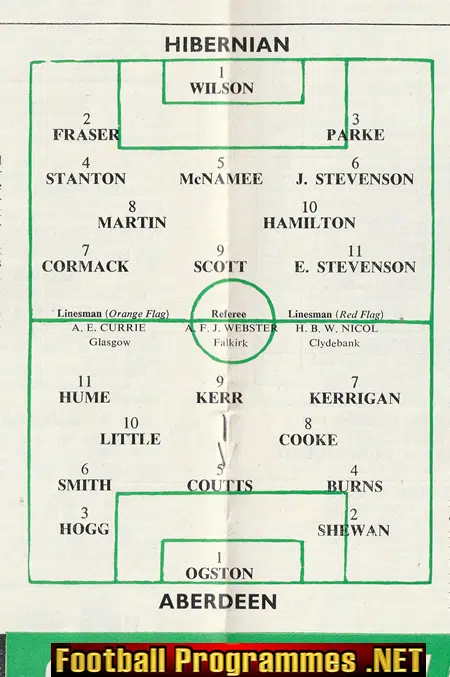 Hibernian Hibs v Aberdeen 1964