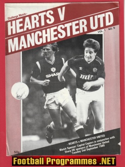 Heart Of Midlothian v Manchester United 1986 – Hearts v Man utd