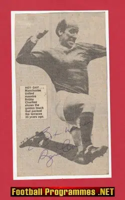 Manchester United Bobby Charlton Autograph SIGNED Picture