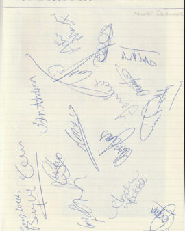 Scarborough Football Club Multi Autographed SIGNED Sheet 1991