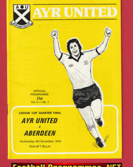 Ayr United v Aberdeen 1978 – Semi Alex Ferguson First Season