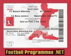 Boca Juniors v Manchester United 2009 - Football Ticket German