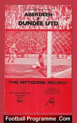 Aberdeen v Dundee United 1979 – Sir Alex Ferguson First Season