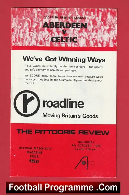 Aberdeen v Glasgow Celtic 1978 – Sir Alex Ferguson First Season