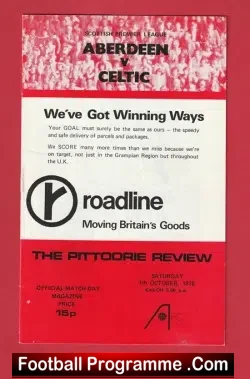 Aberdeen v Glasgow Celtic 1978 – Sir Alex Ferguson First Season