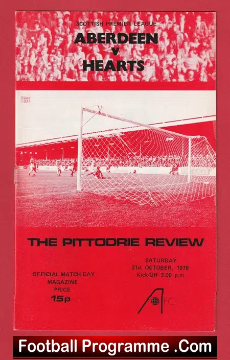 Aberdeen v Heart Of Midlothian Hearts 1978 Alex Ferguson Season