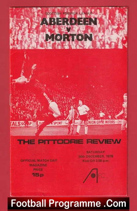 Aberdeen v Greenock Morton 1978 – Alex Ferguson 1st Season as Manager