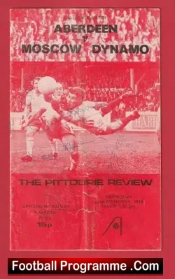 Aberdeen v Moscow Dynamo 1978 – Season 1 Ferguson Manager + Signed