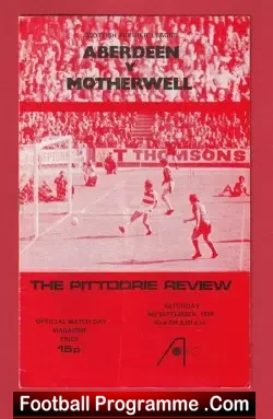 Aberdeen v Motherwell 1978 – Sir Alex Ferguson First Season